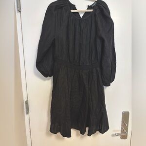 JCrew PALERMO SMOCKED-WAIST MINI DRESS
IN LINEN